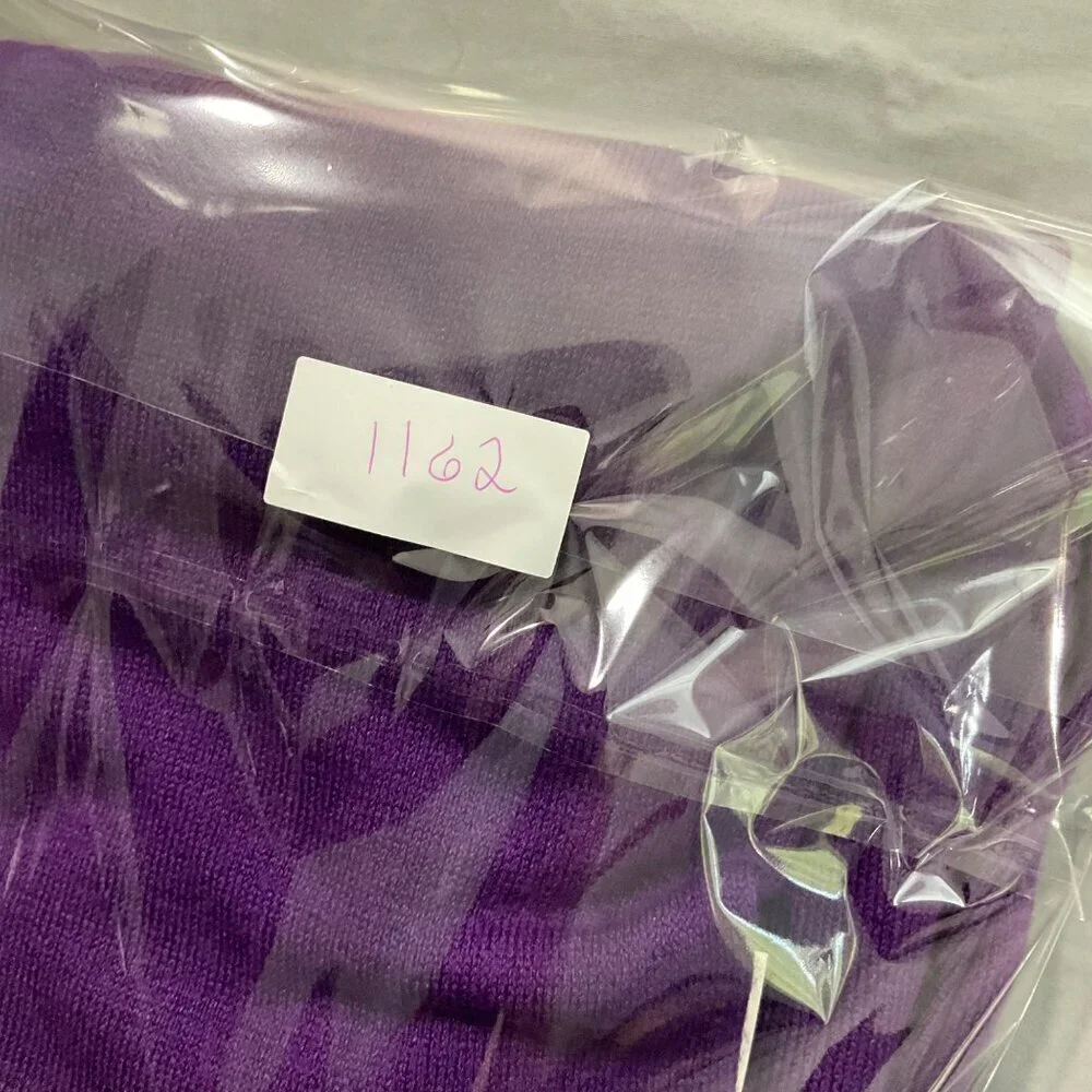 NWT White Stag Y2K Purple Cowl Neck Long Sweater‎ Women S 4/6 Metallic Knit Trim